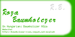 roza baumholczer business card